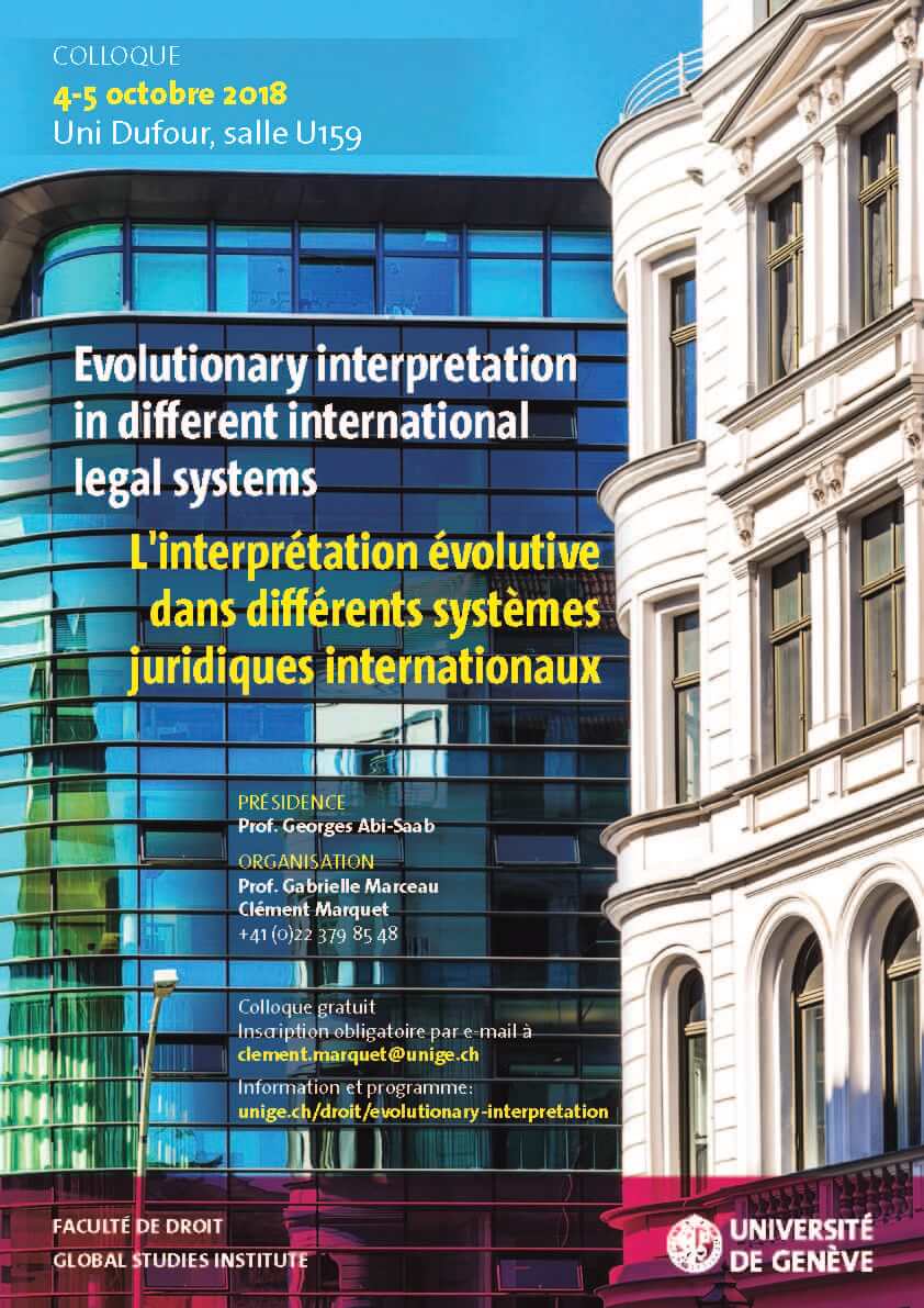 Conference: Evolutionary interpretation in different international legal systems