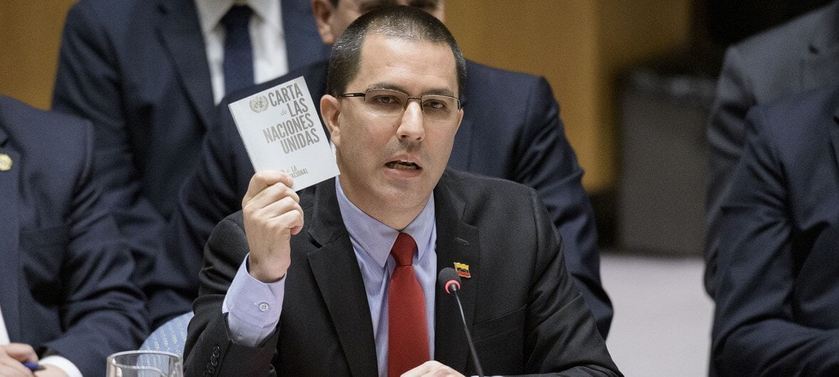 ONU/Manuel Elias Jorge Arreaza, ministro de Asuntos Exteriores de Venezuela, habla en el Consejo de Seguridad.