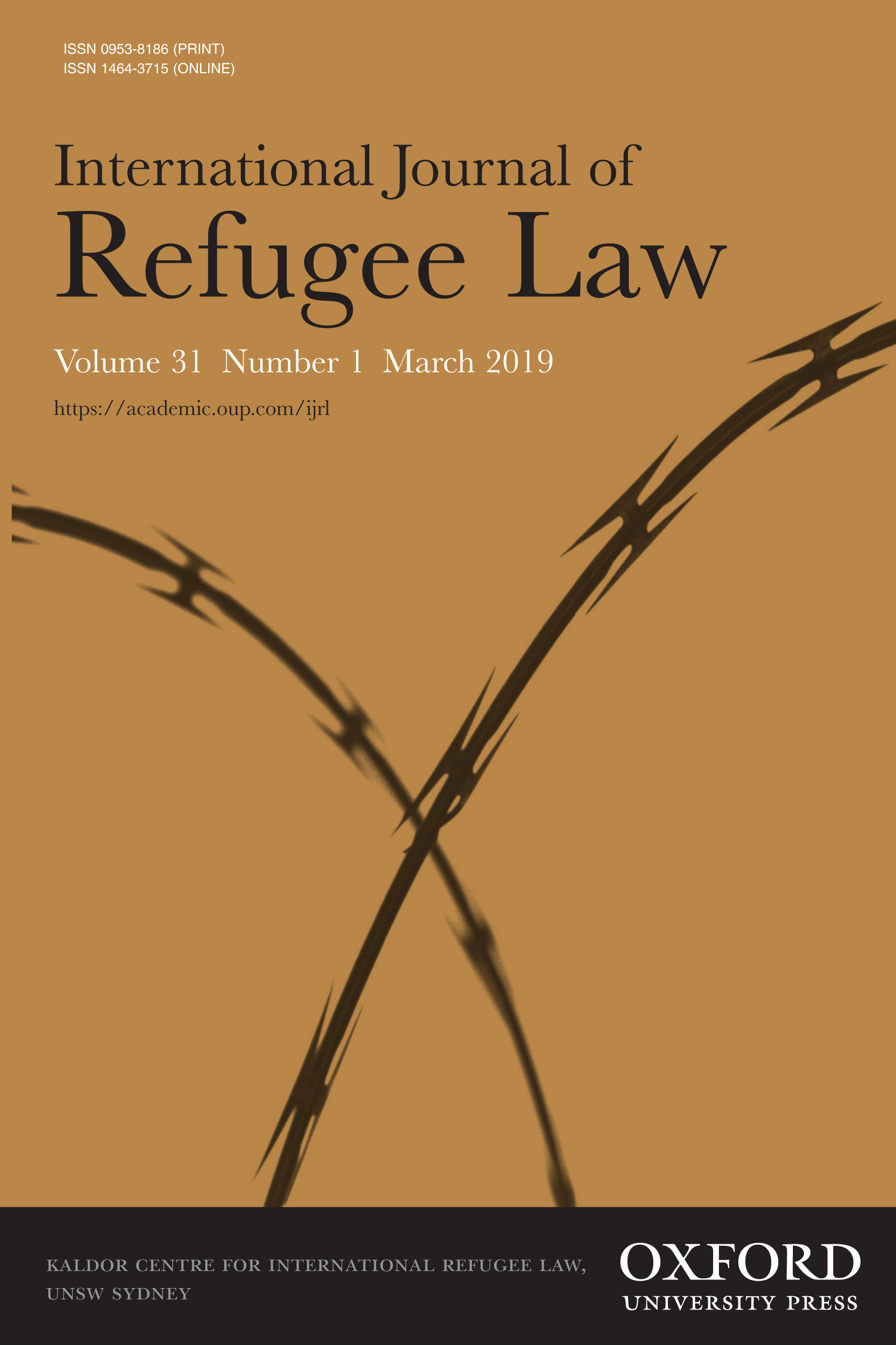 International Journal of Refugee Law - Volume 31, Issue 1, March 2019
