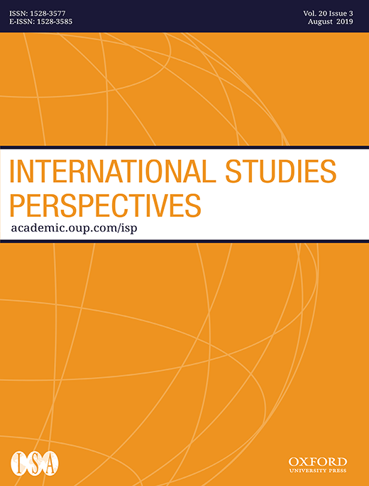 International Studies Perspectives - Volume 20, Issue 3, August 2019